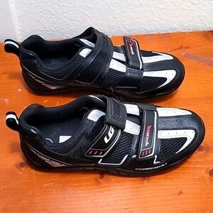 Louis Garneau Multi RX Cycling Shoes Men 7.5 Black Silver MultiRX‎ Spin Bike
